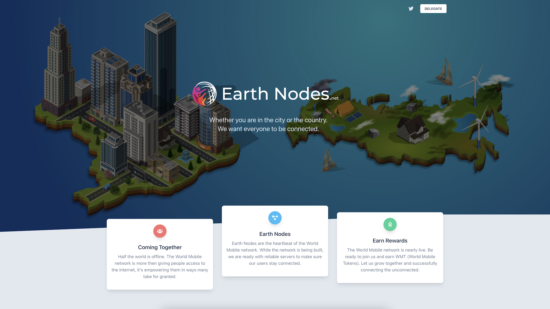 EarthNodes.net website screenshot